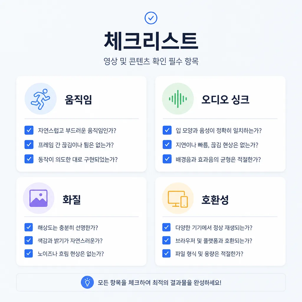 동영상 FPS 변경 후 확인해야 할 체크리스트