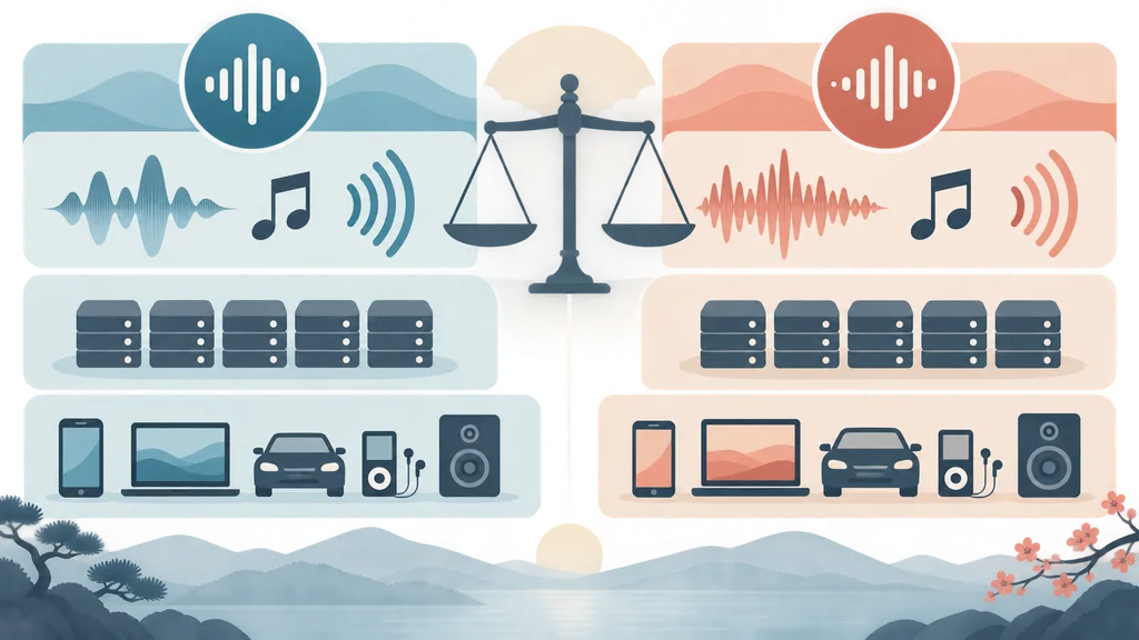 AAC와 MP3의 음질 효율과 용량 및 호환성 비교