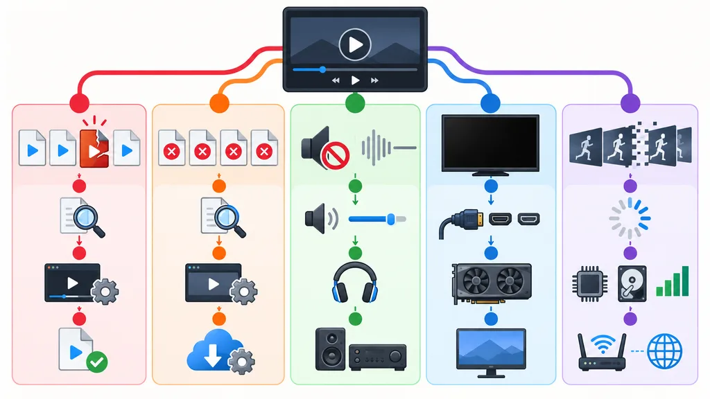 VLC 미디어 플레이어 재생 안 될 때 증상별 진단 흐름도